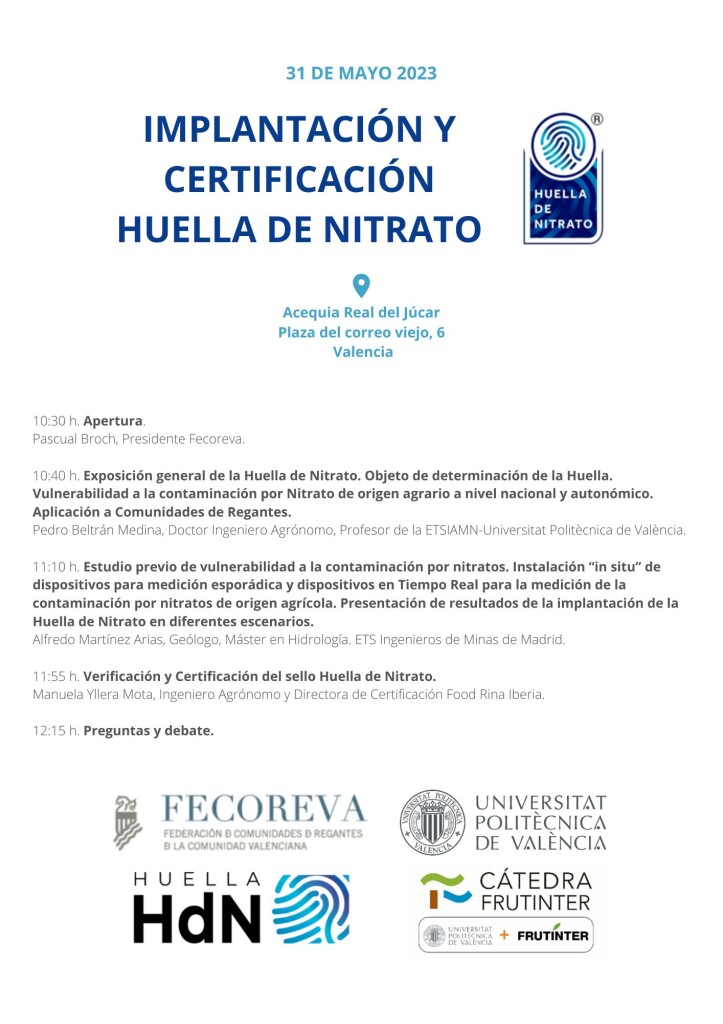 ARJ IMPLANTACIÓN Y CERTIFICACIÓN HUELLA DE NITRATO